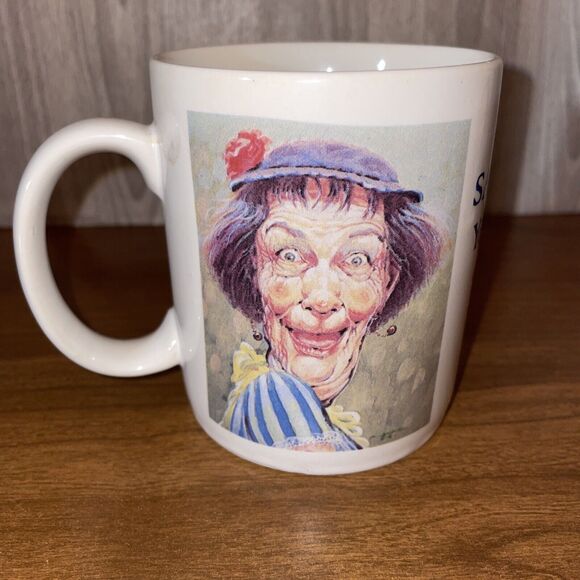 Vintage 1992 Leanin Tree Collectible Funny Coffee Mug Cup 1HR Coffee Breaks 4in - Picture 3 of 16